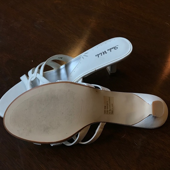 Studio Works White Slip on Sandals - Picture 3 of 3